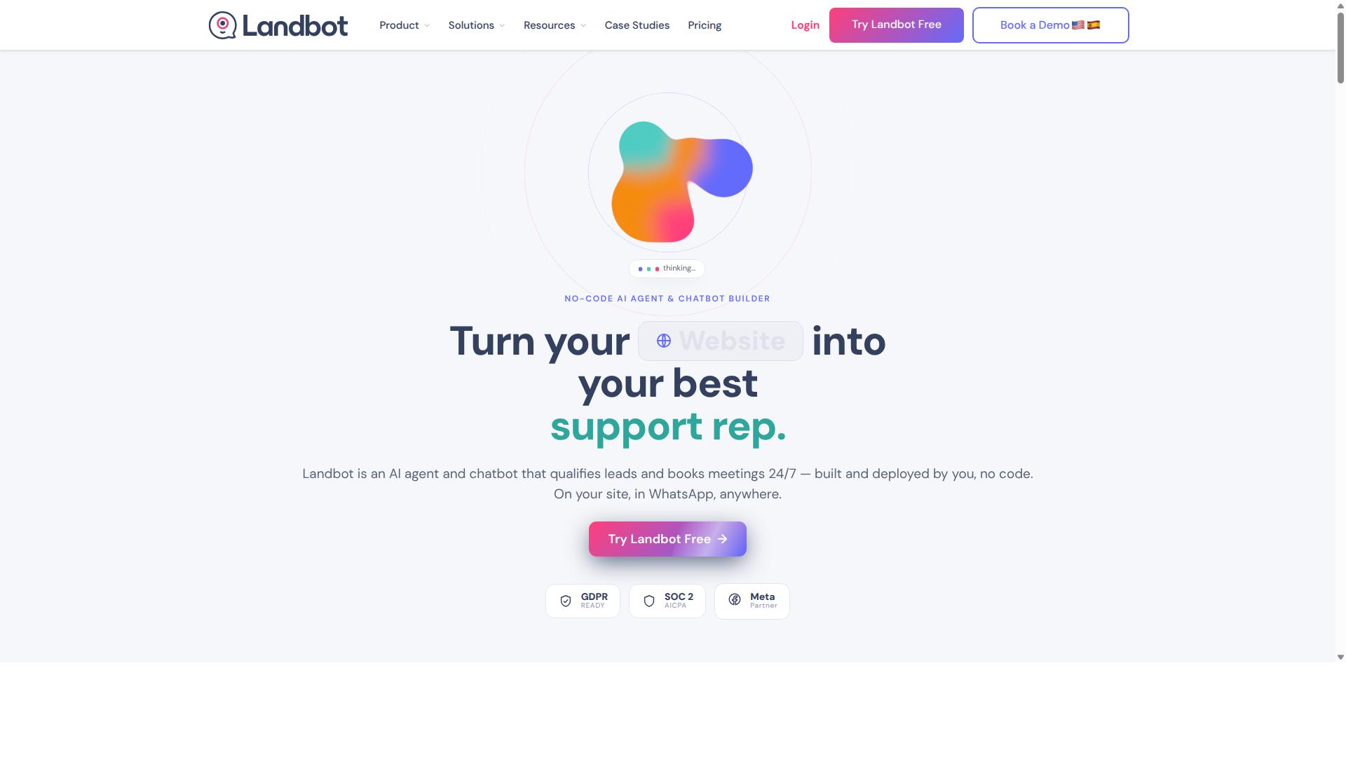 Landbot website